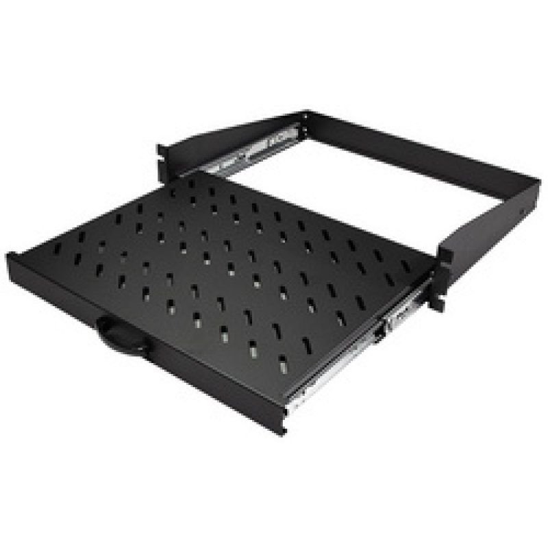 LogiLink Étagère 19" avec poignée, 2 U, coulissant, noir