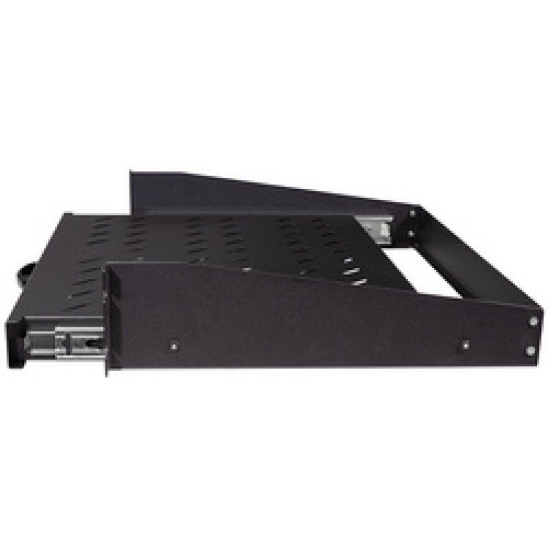 LogiLink Étagère 19" avec poignée, 2 U, coulissant, noir