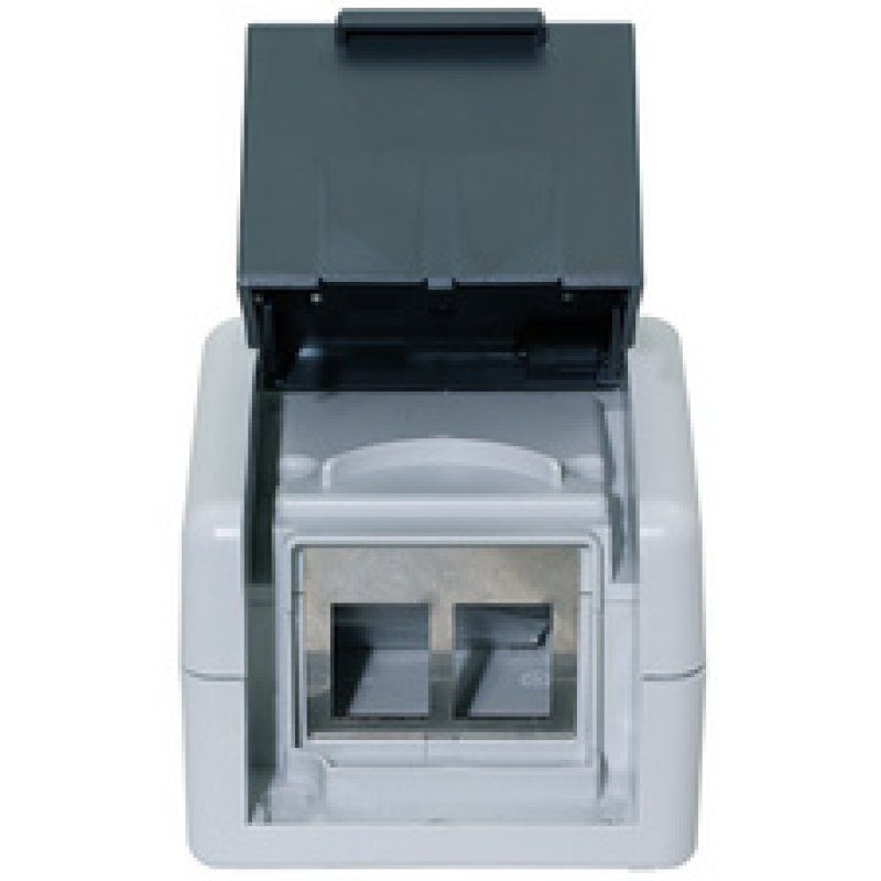 LogiLink Prise RJ45 cat.6A Outdoor, pour 2x RJ45, gris