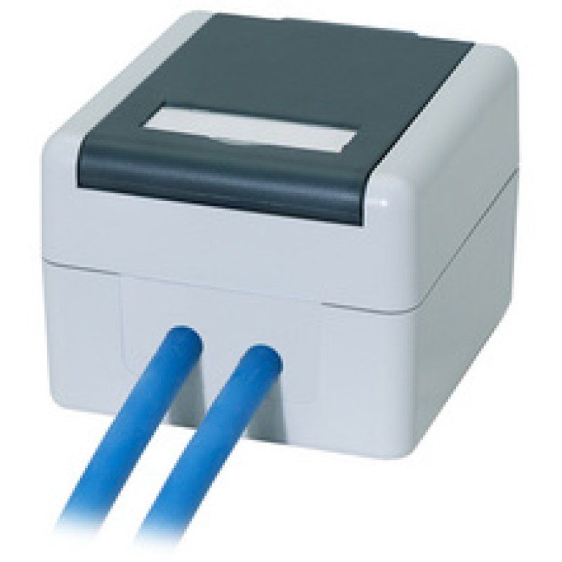 LogiLink Prise RJ45 cat.6A Outdoor, pour 2x RJ45, gris