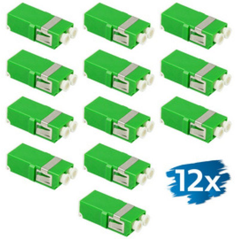 LogiLink Set de coupleurs fibres optiques, sans bride, vert