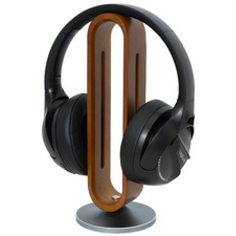 LogiLink Support pour casque audio, marron clair/argent