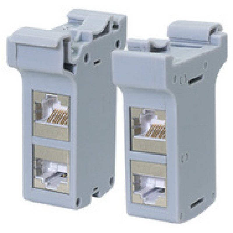 LogiLink Adaptateur pour rail DIN avec 2 coupleurs cat.6A