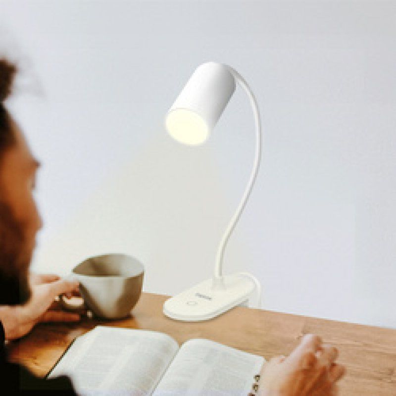 LogiLink Lampe de lecture à LED avec pince, blanc