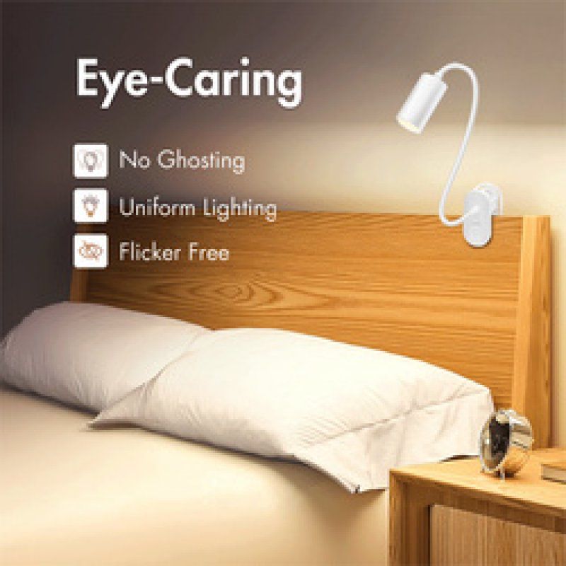 LogiLink Lampe de lecture à LED avec pince, blanc