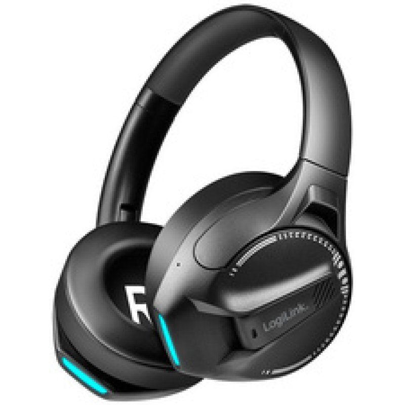 LogiLink Casque gaming BT 6.0 THUNDER BLUE, bluetooth, noir
