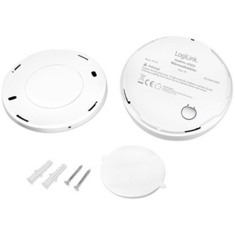LogiLink Détecteur de chaleur, alarme: env. 85 dB, blanc