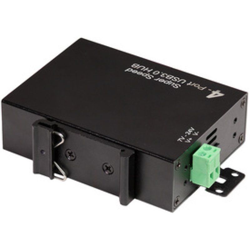 LogiLink Hub industriel USB 3.0, 4 ports, noir