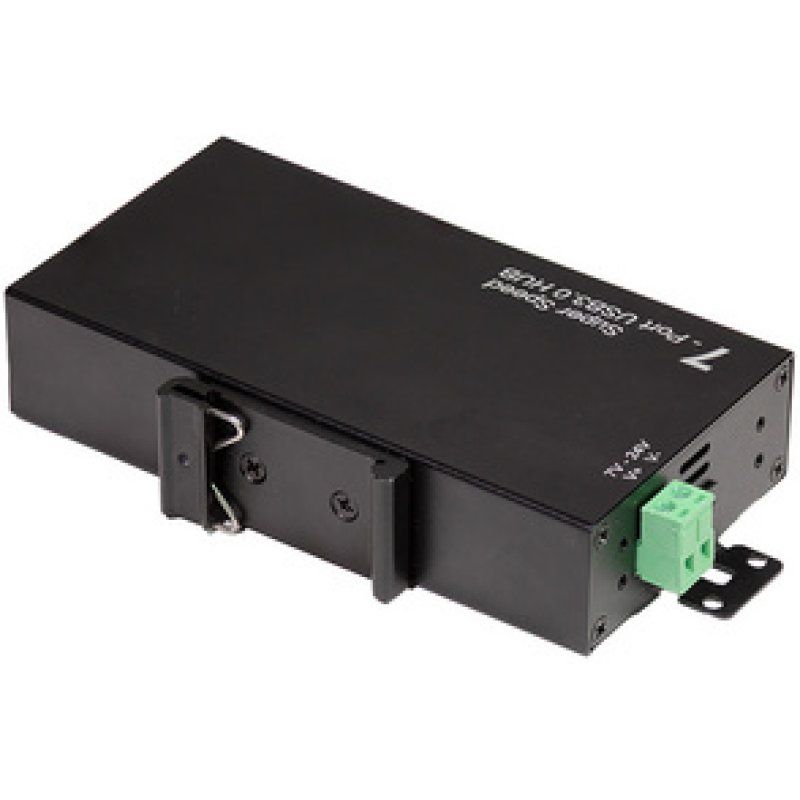 LogiLink Hub industriel USB 3.0, 7 ports, noir