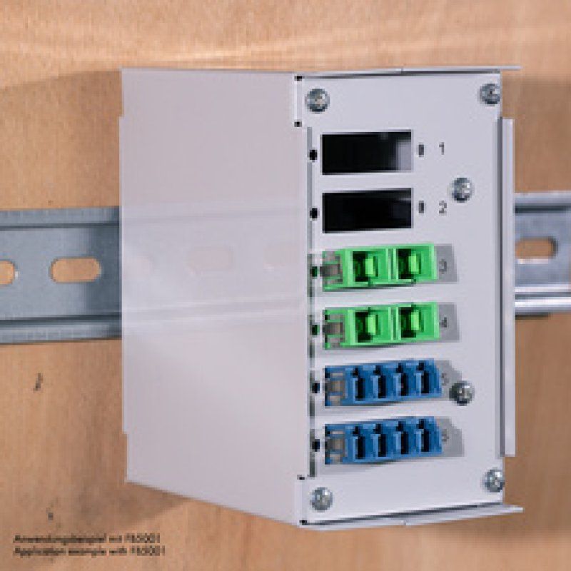 LogiLink Boîte d'épissures fibre optique pour rail DIN, gris