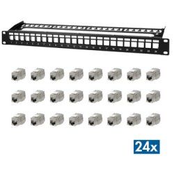 LogiLink 19" Modular Keystone Patch Panel PrimeLine, 24 Port