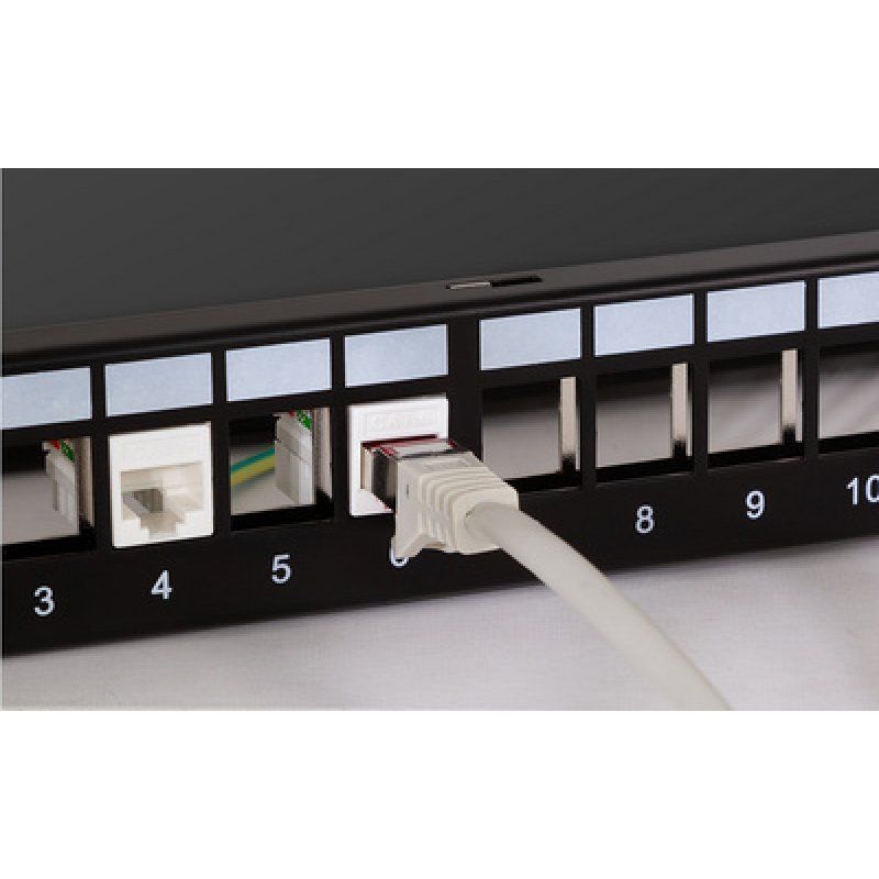 LogiLink 19" Modular Keystone Patch Panel EconLine, 24 Port