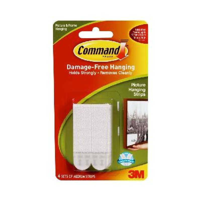 3M Command Languettes accroche-tableaux, taille: M, blanc