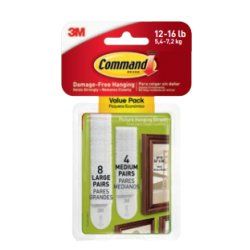 3M Command Languettes de fixation pour cadres, multipack M/L