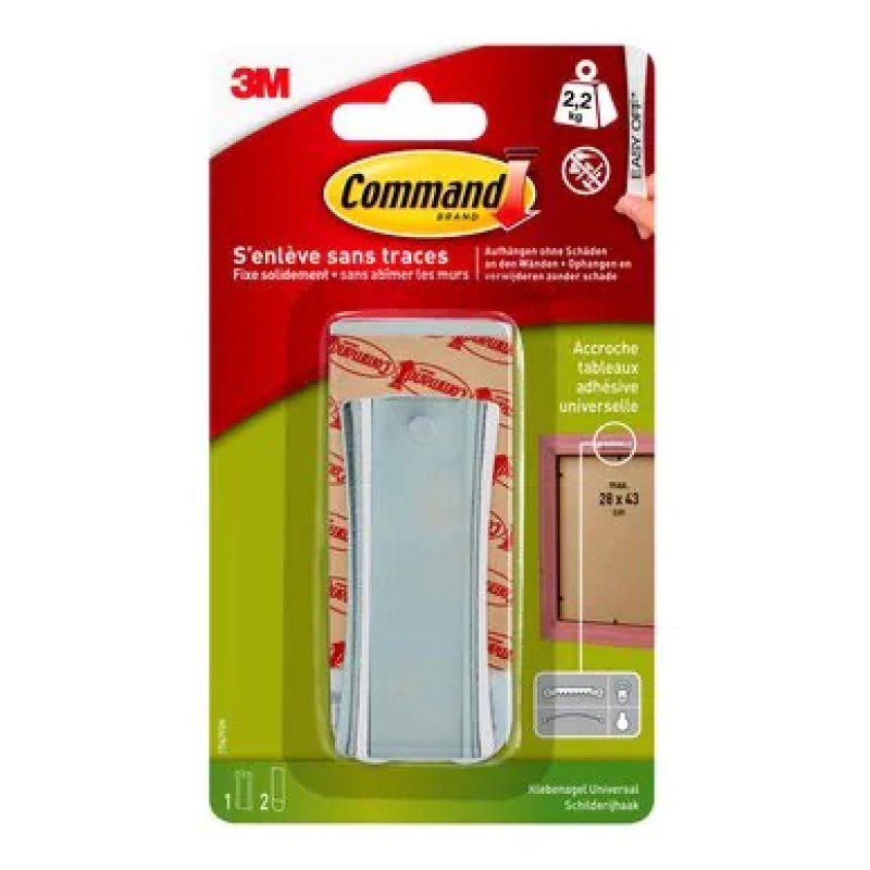 3M Command Intérieure Crochet à photos Argent 2 pièce(s)