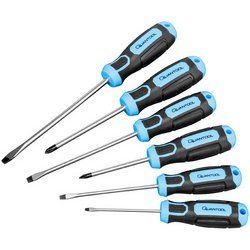 QUANTOOL Jeu de tournevis, 6 pièces, noir/bleu