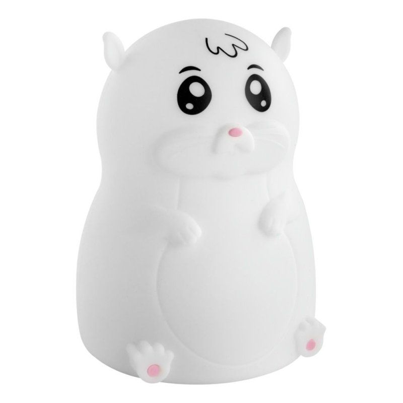 ANSMANN Veilleuse en silicone Hamster Lilli, blanc