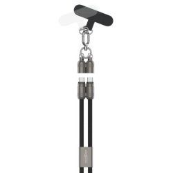 ANSMANN Bandoulière/câble pour smartphone, USB-C, noir