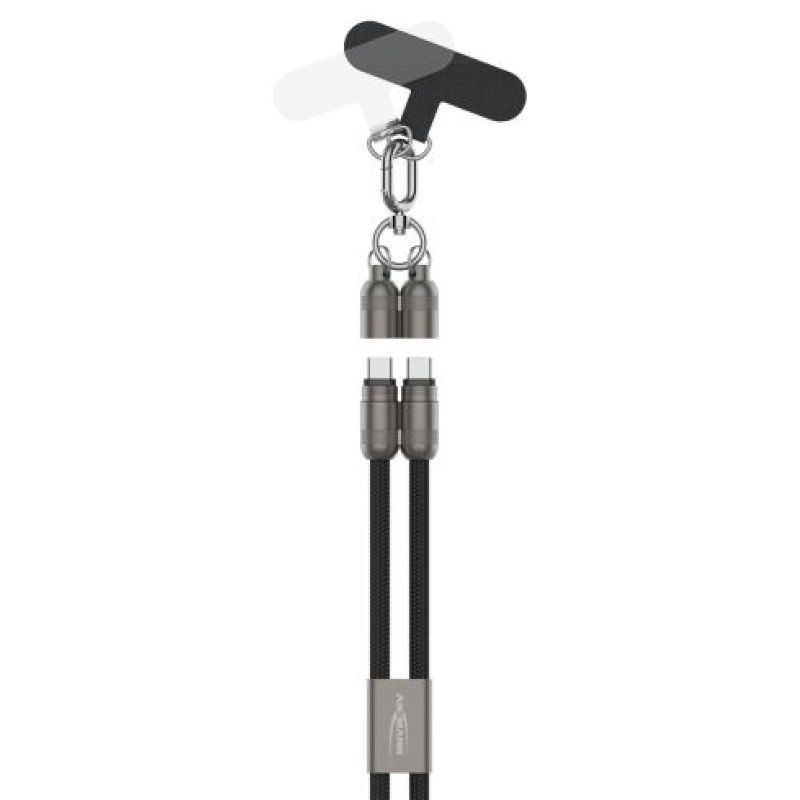 Ansmann 1700-0190 câble USB 1,2 m USB C Noir