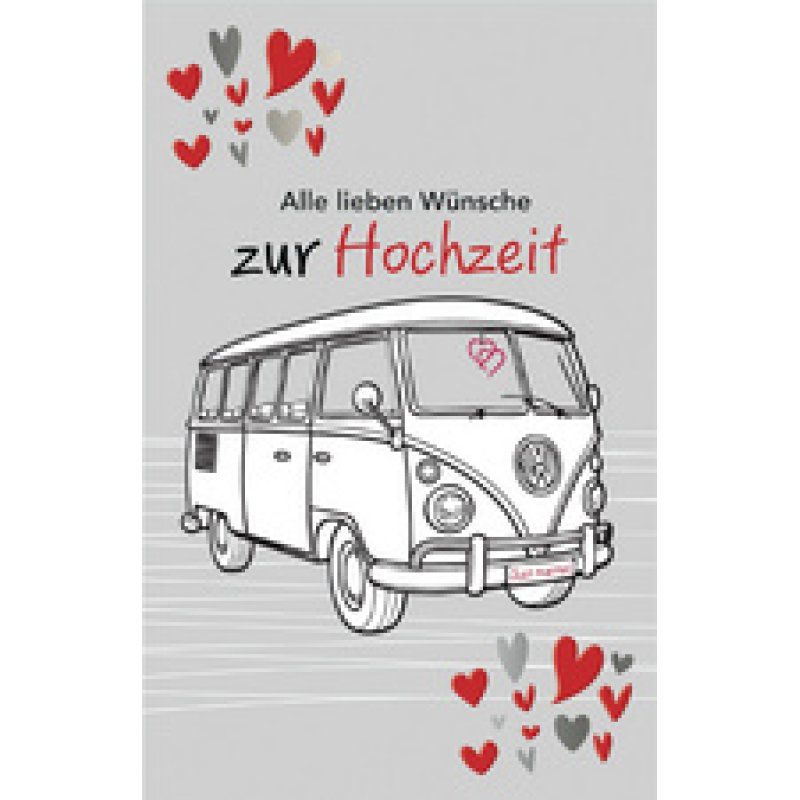 SUSY CARD Hochzeitskarte "VW Bus"