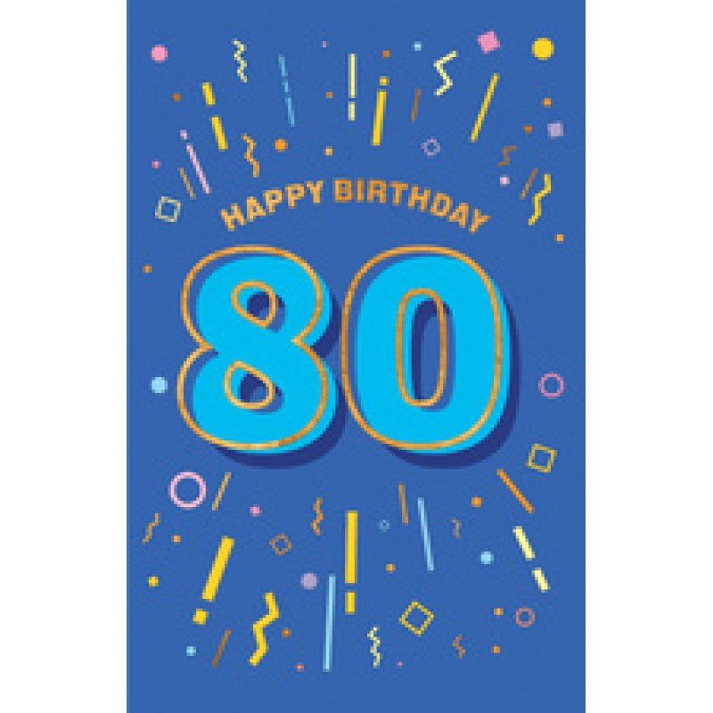 SUSY CARD Geburtstagskarte "Zahlen" - 80. Geburtstag