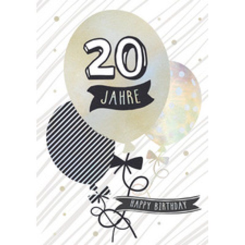 CACTUS Geburtstagskarte "Luftballon" - 40. Geburtstag