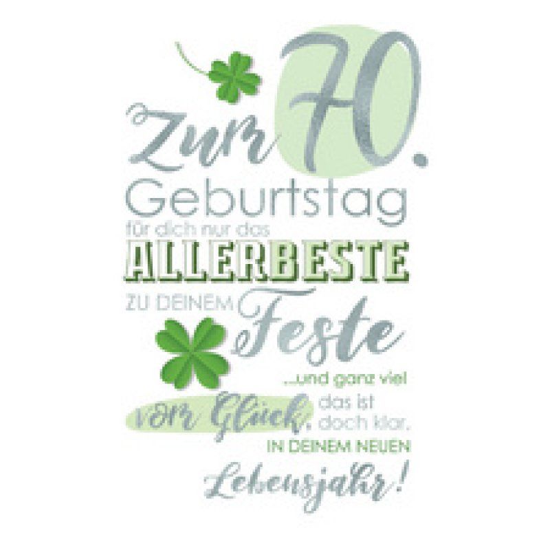 CACTUS Geburtstagskarte "Kleeblatt" - 90. Geburtstag