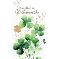 SUSY CARD Geburtstagskarte "Glücksklee"