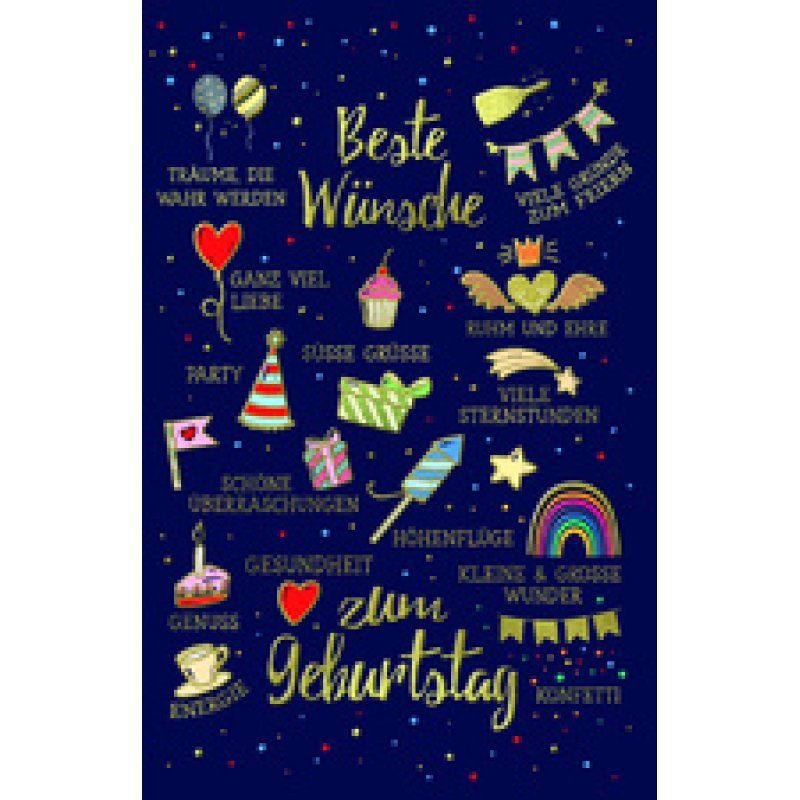 SUSY CARD Geburtstagskarte "Wishes"