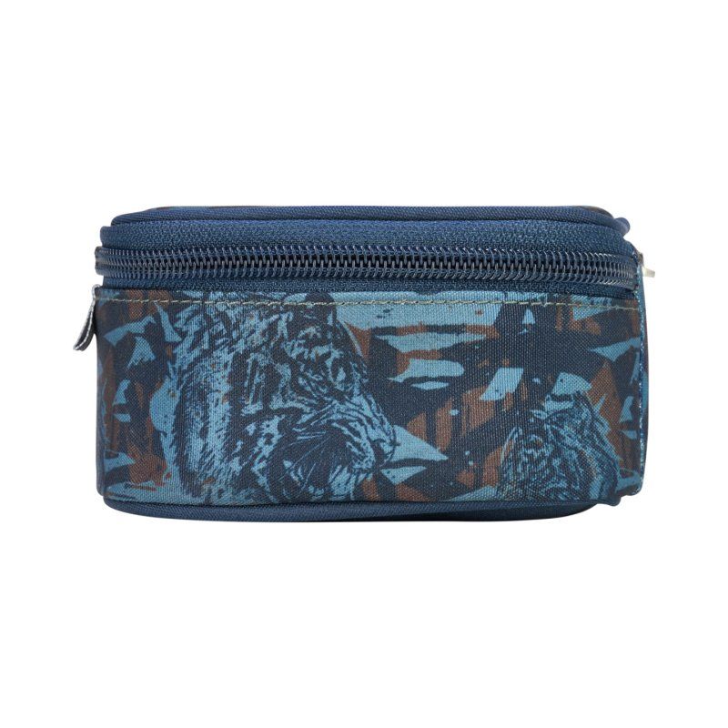 Herlitz beatBox Camo Tiger Soft pencil case Polyester Blue, Dark Blue