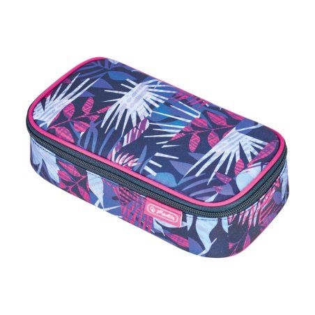 Herlitz beatBox Indigo Flower Soft pencil case Polyester Blue, Purple