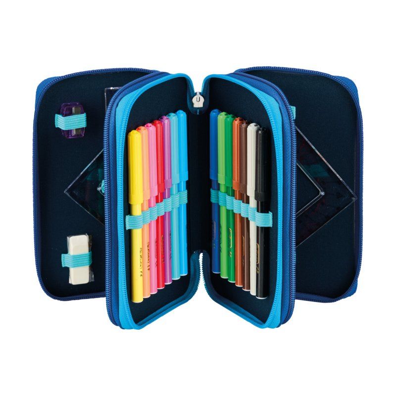 herlitz Étui scolaire triple "Jungle Safari", 31 pièces