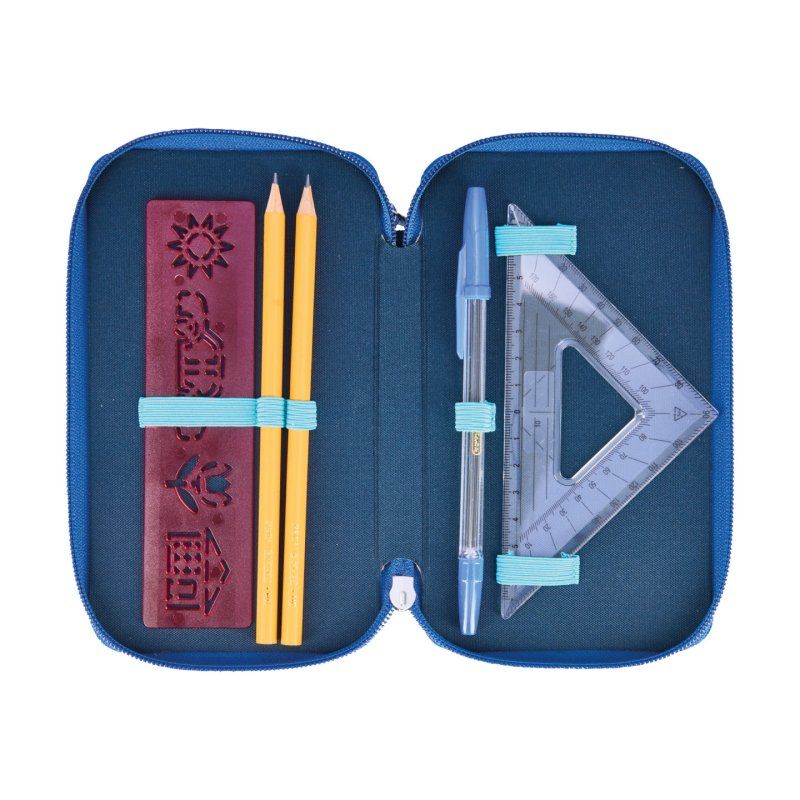 herlitz Étui scolaire triple "Jungle Safari", 31 pièces