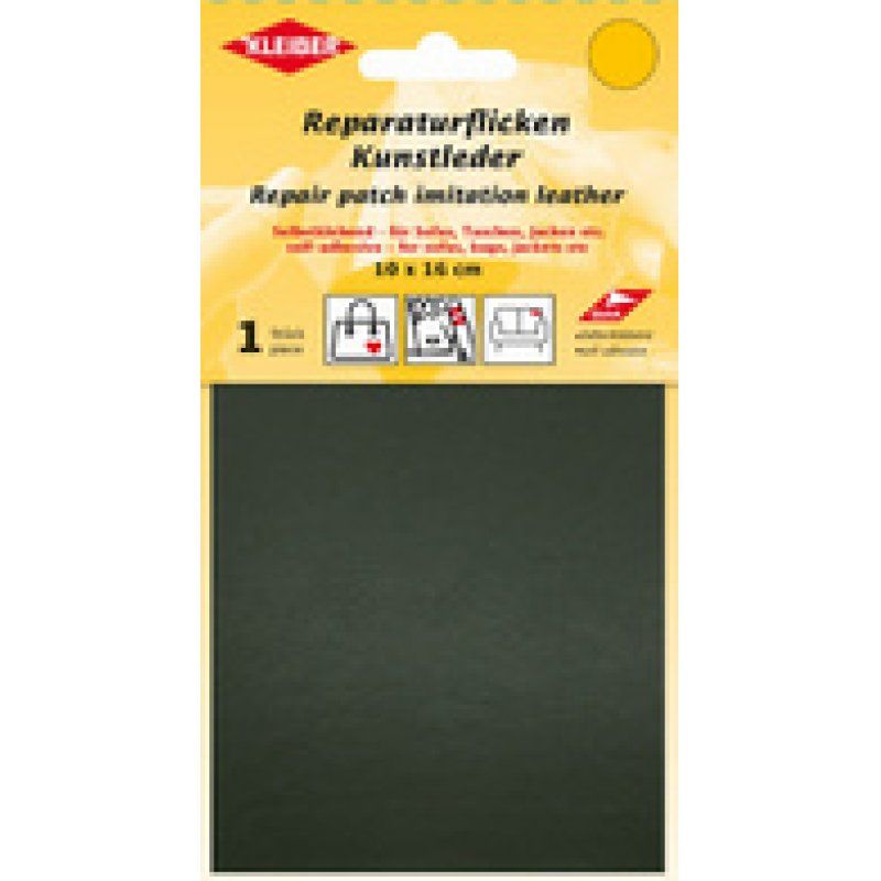 KLEIBER Pièce de réparation, similicuir, autocollant, noir