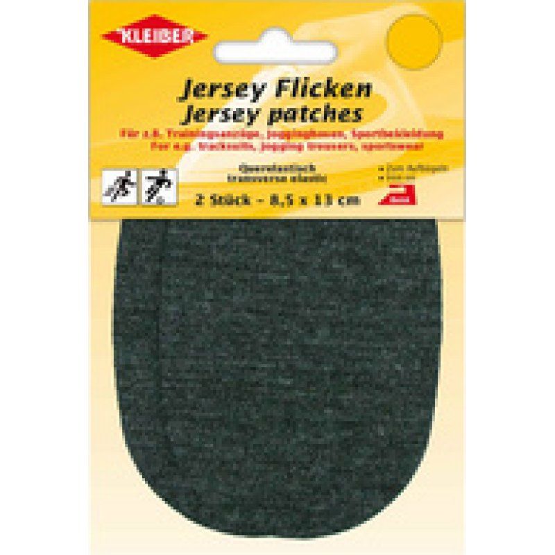 KLEIBER Patch thermocollant jersey, gris foncé chiné