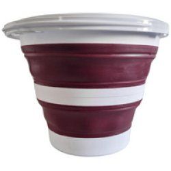 Linden Berg Seau, pliable, rond, 10 litres, gris/blanc