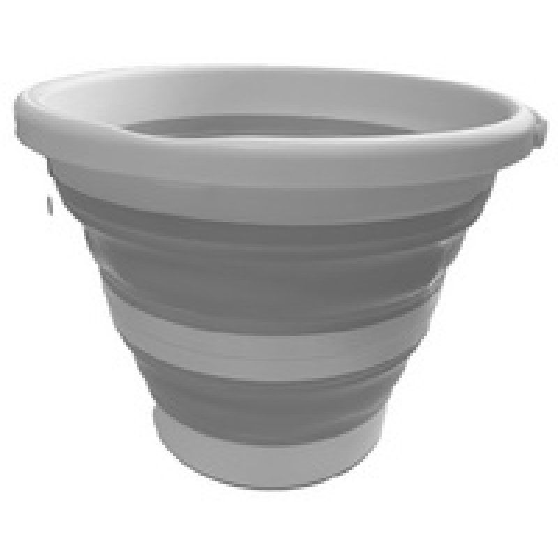 Linden Berg Seau, pliable, rond, 10 litres, pétrole/blanc