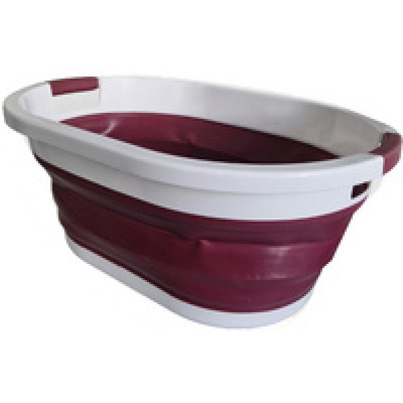 Linden Berg Corbeille à linge, pliable, orange/blanc