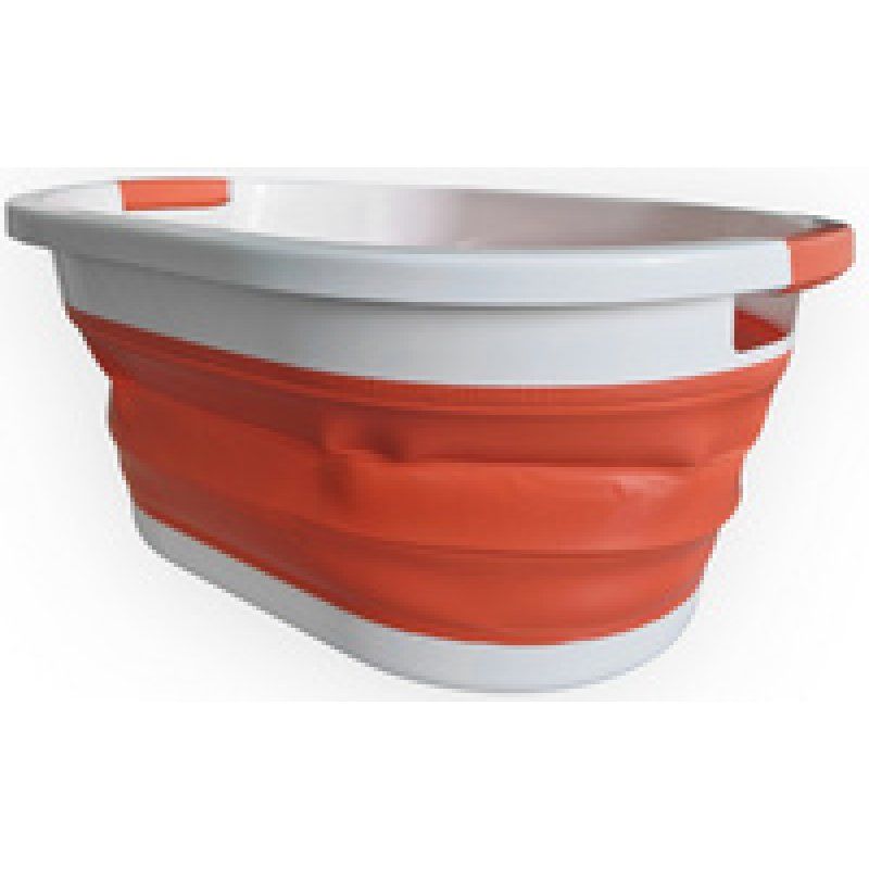 Linden Berg Corbeille à linge, pliable, orange/blanc