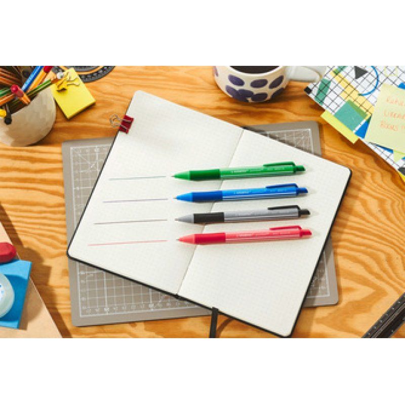 STABILO Stylo à bille rétractable pointball colorful, bleu