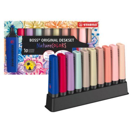 STABILO Surligneur BOSS ORIGINAL NatureCOLORS, set de 10