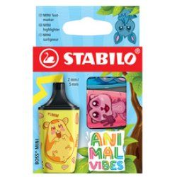 STABILO Surligneur BOSS MINI Animal Vibes, étui carton de 3