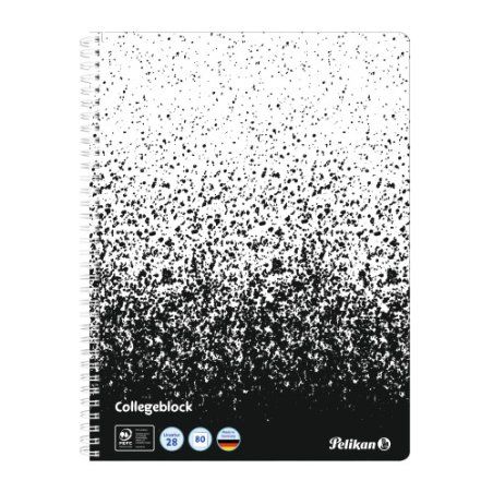 Herlitz 103107 bloc-notes 80 feuilles Noir, Blanc