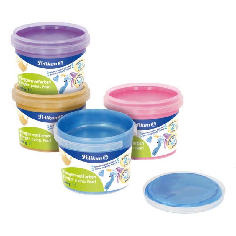 Pelikan 701587 washable finger paint Blue, Pearl, Pink, Violet, Yellow