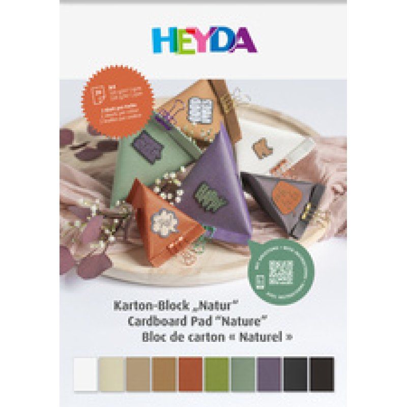 HEYDA Bloc de cartons "Naturel", A4, 20 feuilles