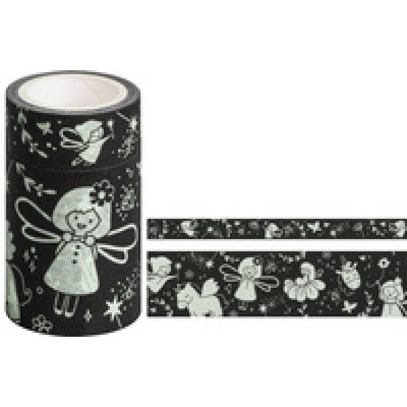 HEYDA Ruban adhésif décoratif Glow in the dark "Fées"