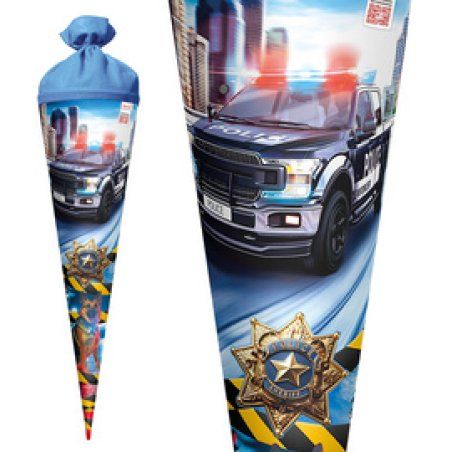 ROTH Schultüte "Polizei 911", eckig, 850 mm, mit Sound