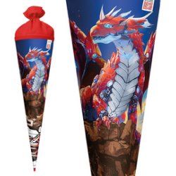 ROTH Schultüte "Robo Drache", eckig, 850 mm, Folie