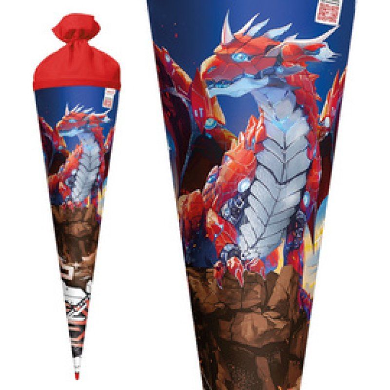 ROTH Schultüte "Robo Drache", eckig, 850 mm, Folie