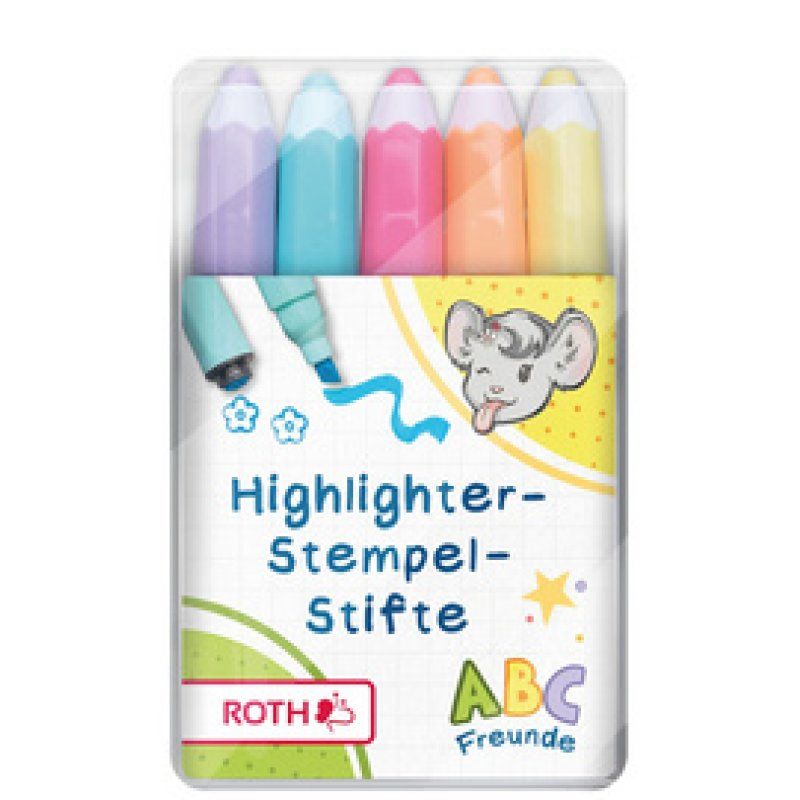 ROTH Textmarker-Stempelstift "ABC-Freunde", 16er Display